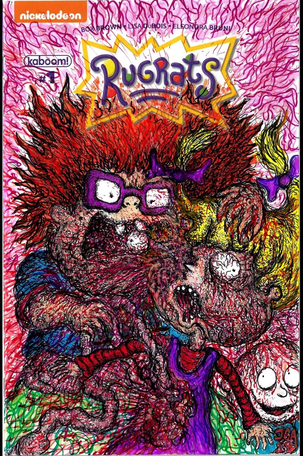 RUGRATS #1 (2017 ) Blank Cover Comic W Original JOSE GABRIEL ANGELES (JGA) Art 