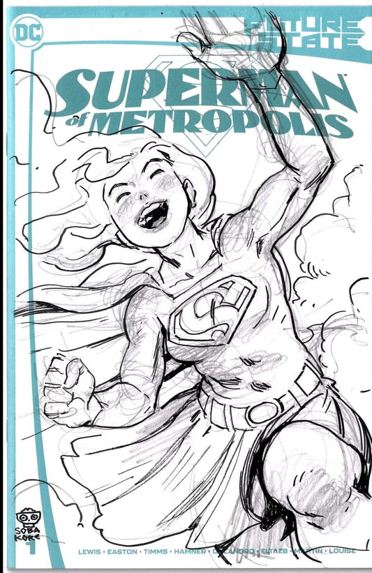 Superman Of Metropolis #1 (2021) DC Sketch Cover Comic W Original Soba Kore Art