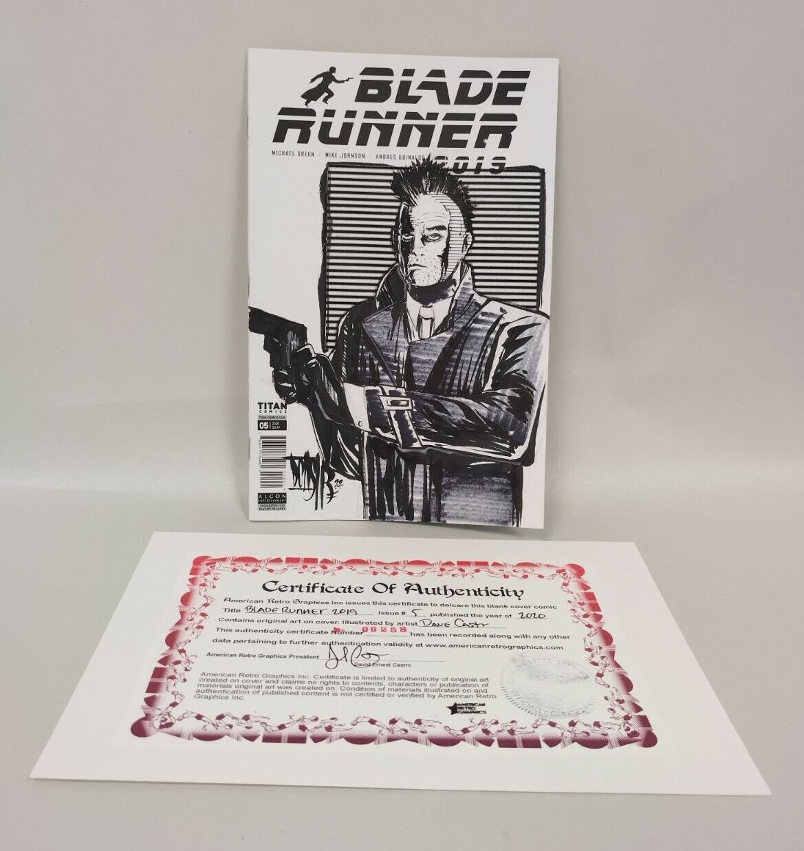 Blade Runner 2019 #5 (2020)Blank Cover Variant Comic W Original Art ARG COA #258