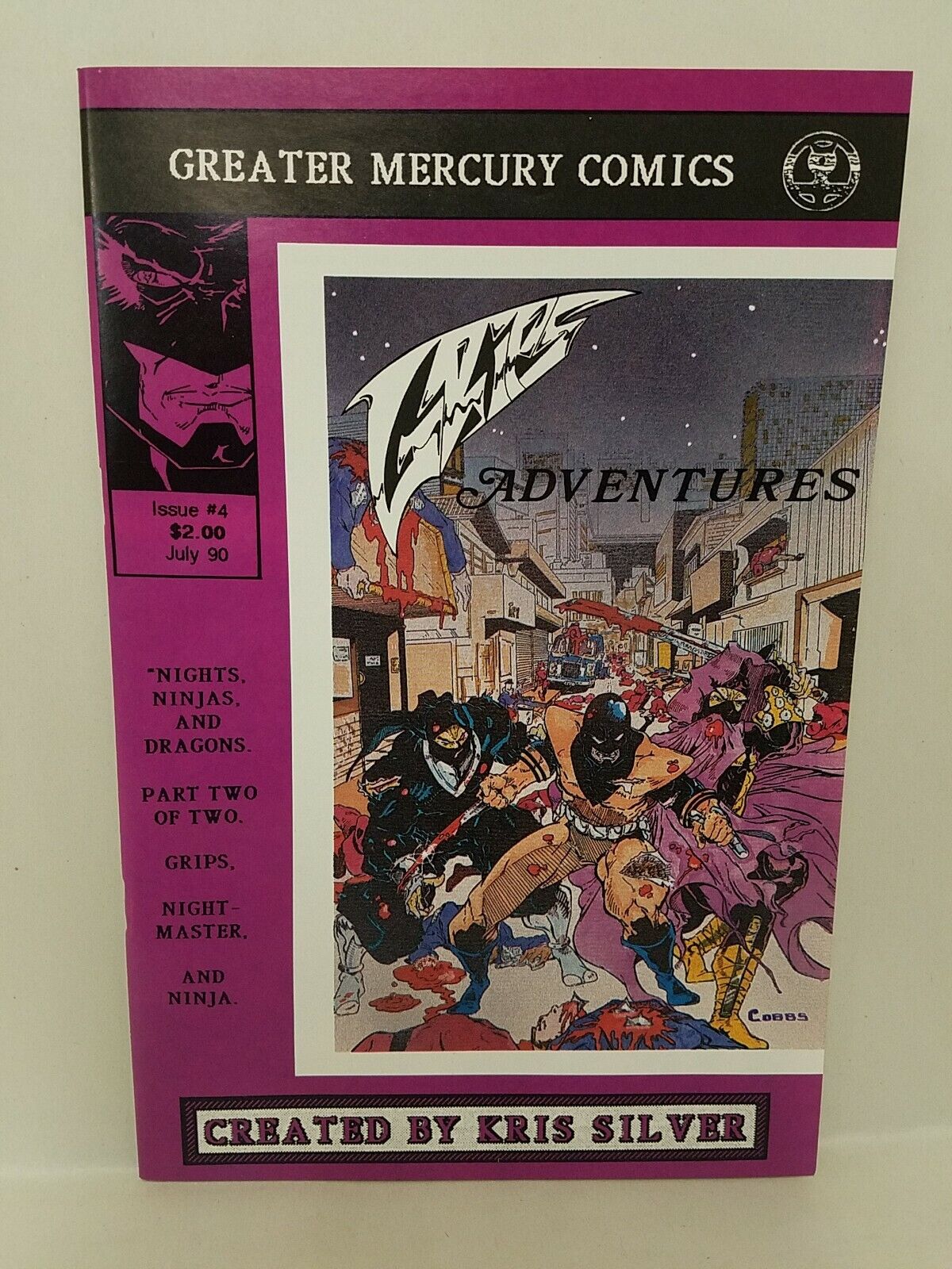 Grips Adventures #4 (1990) Greater Mercury Comics Night Master Appearance GMC