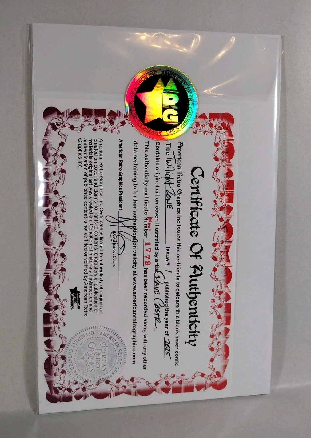 Twilight Zone #1 (2025) IDW Sketch Cover Variant Comic W Original Dave Castr Art