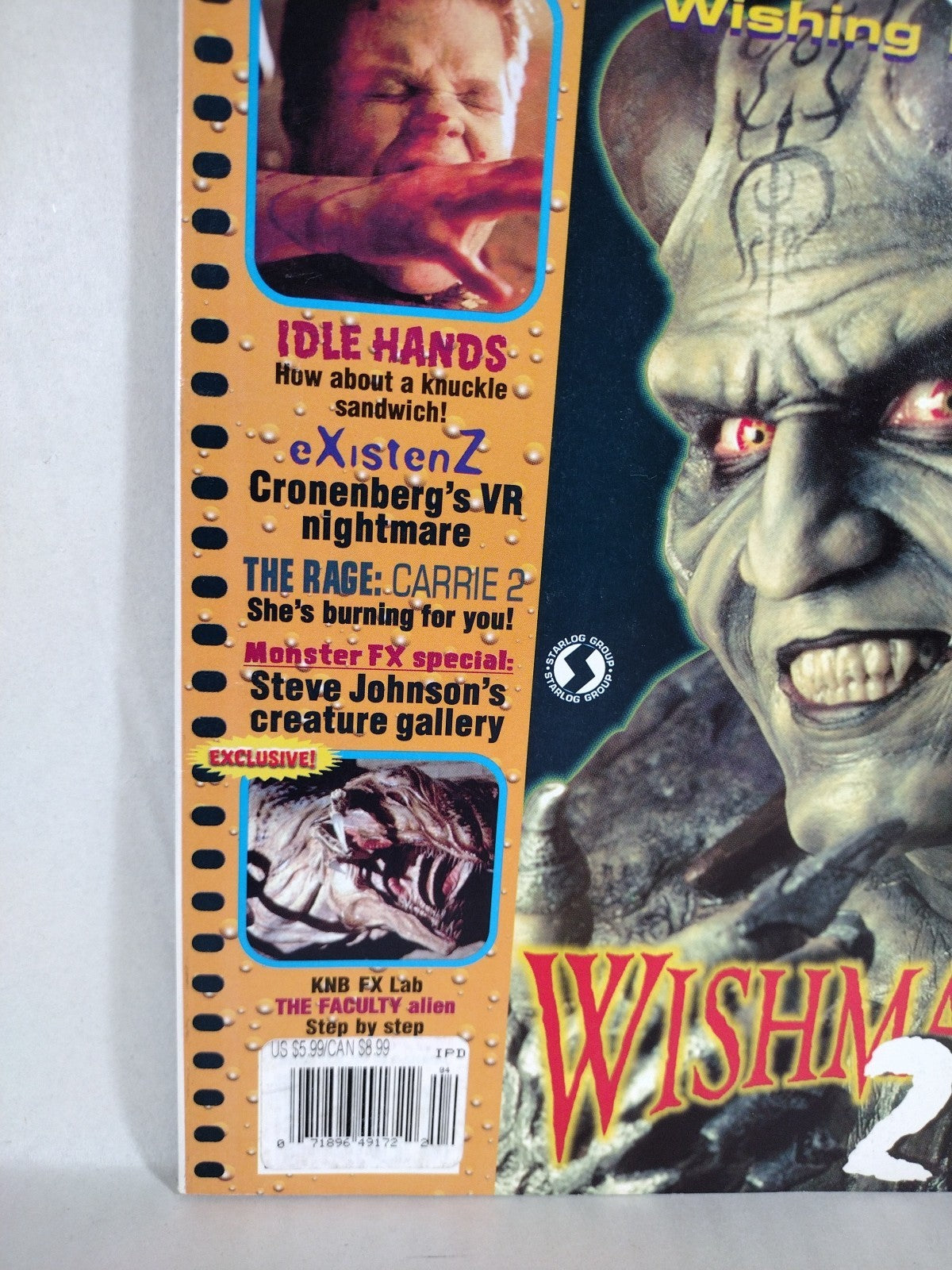 Fangoria Magazine #181 (1999) Wishmaster 2 Idle Hands The Rage Carrie 2 