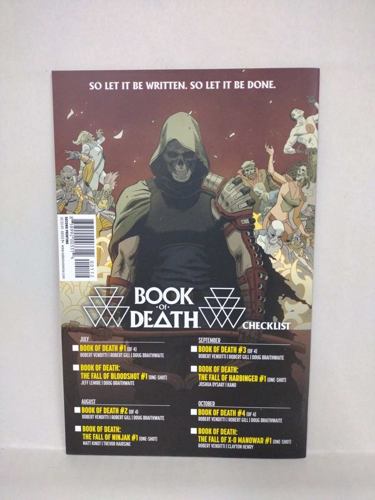 Book Of Death (2015) Complete Valiant Comic Set #1-4 + Fall Of X-O Bloodshot+