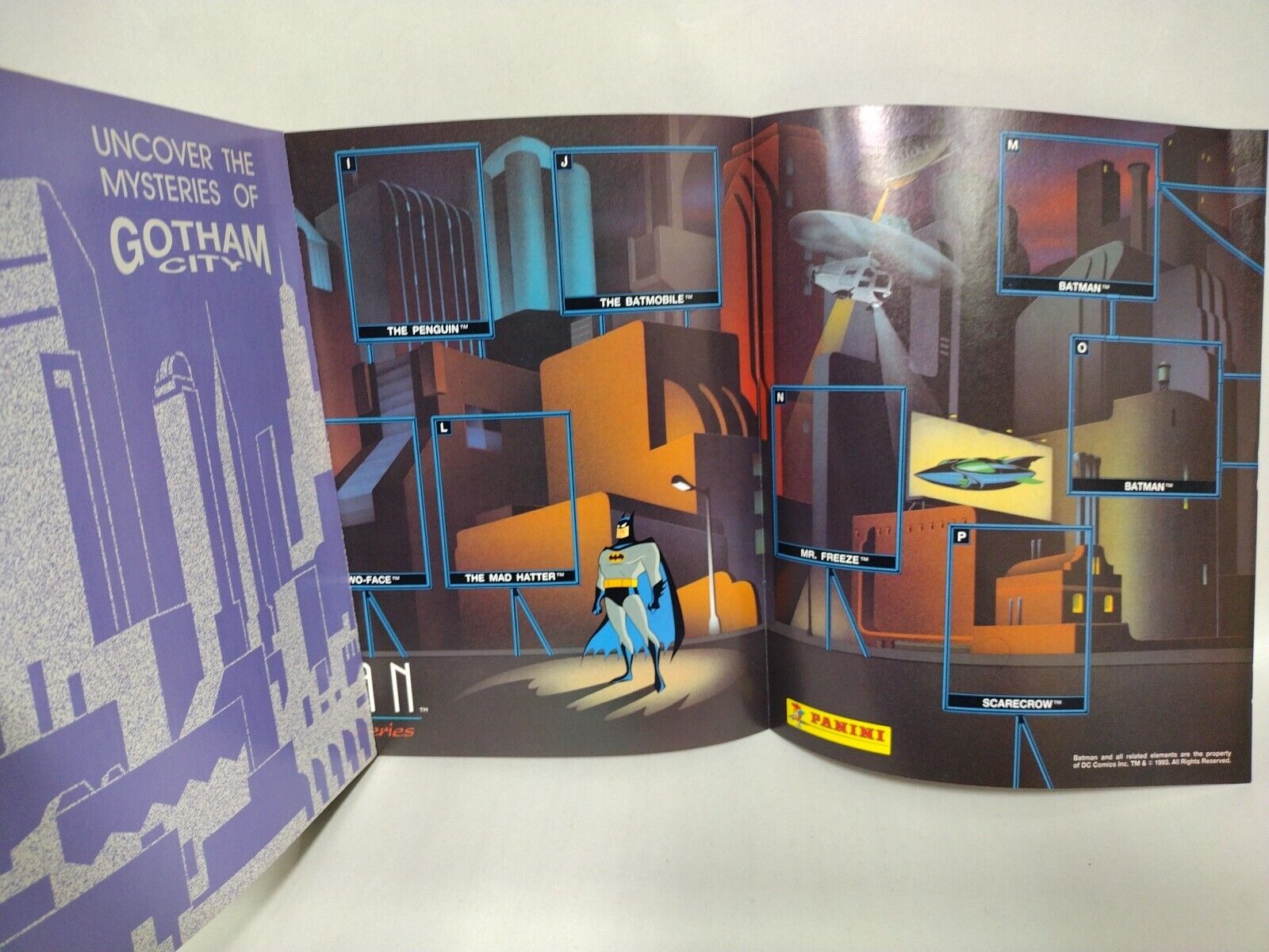 Batman Animated Series (1993) Unused Panini Sticker Album Book