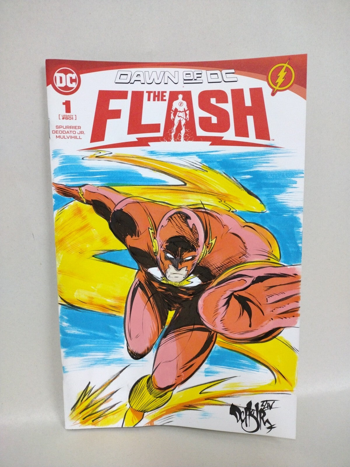FLASH, THE (DAWN OF DC) #1 Blank Sketch Cover Variant W Original Dave Castr Art