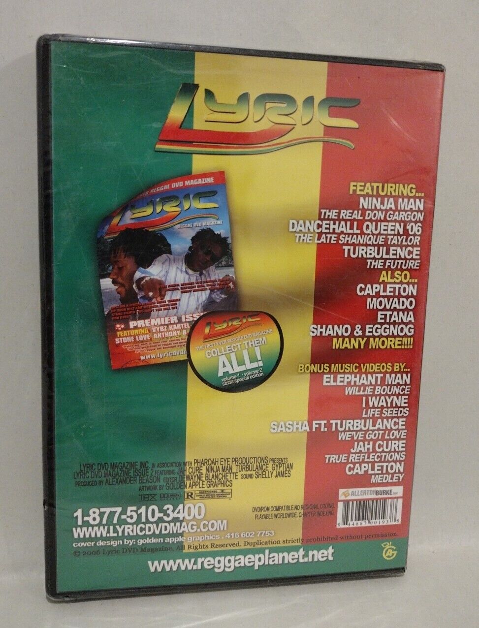 Lyric Reggae Magazine (2006) DVD New Sealed Bogle Egyptian Jah Cure