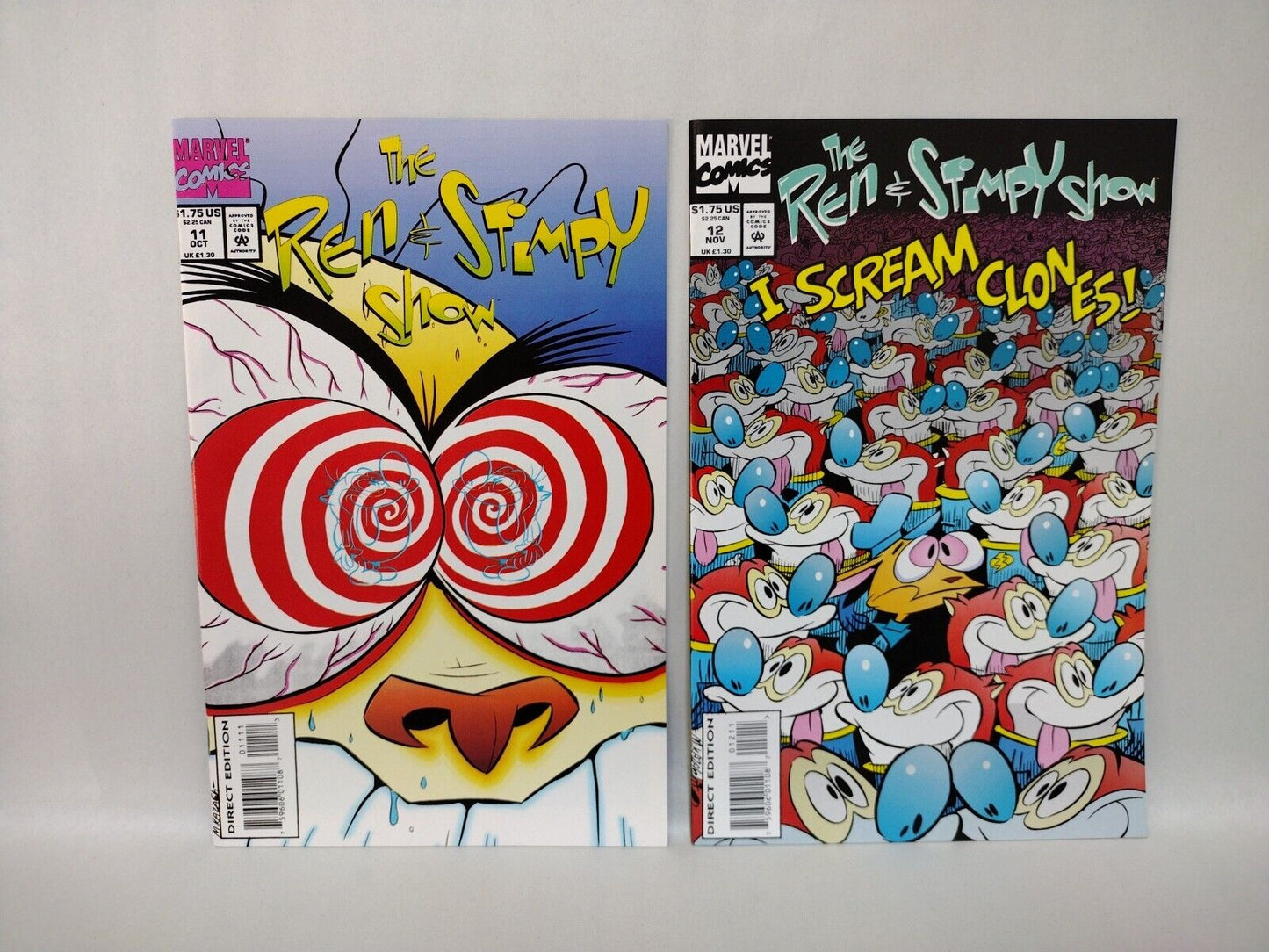 Ren And Stimpy (1993) Marvel Comic Lot Set #1 2 3 4 5 6 7 8 9 10 11 12 Dan Slott