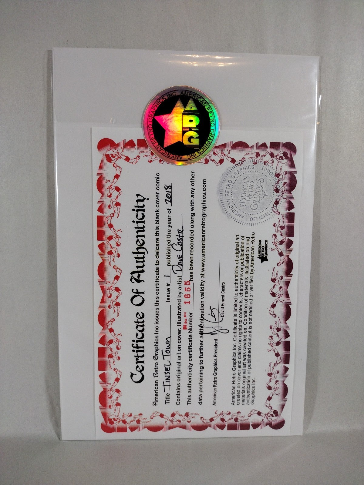 Tinsel Town #1 (2018) Alterna Comic Sketch Cover With Original Dave Castr Art