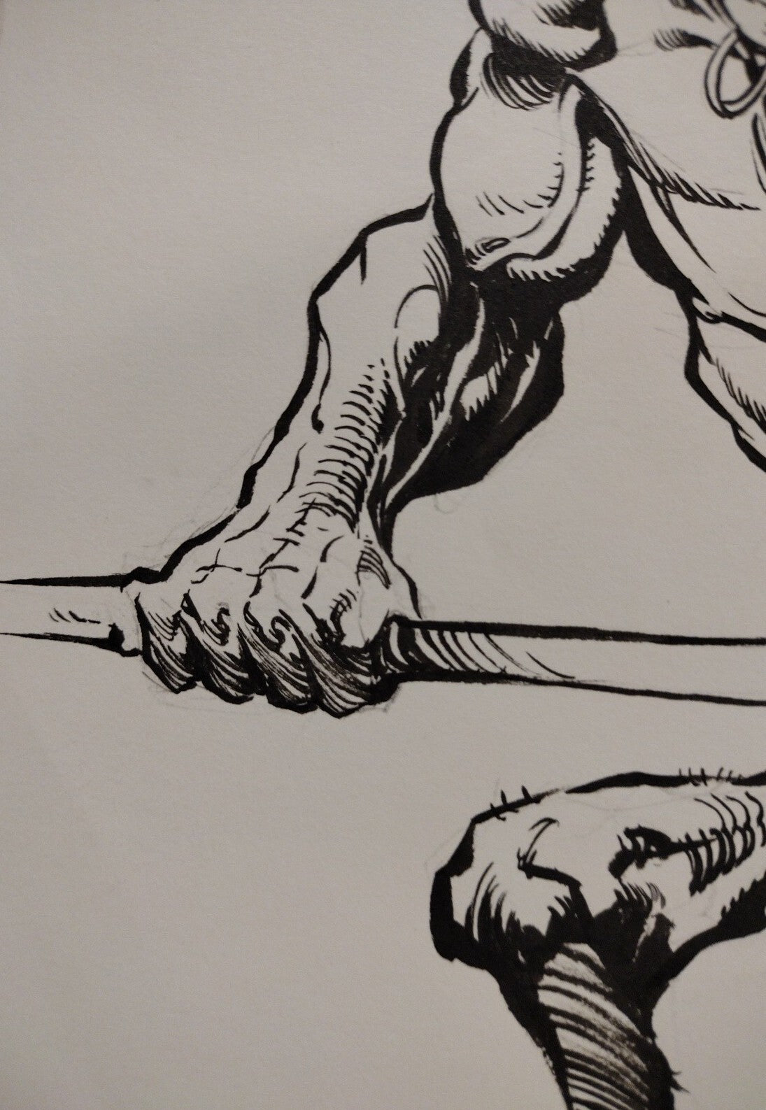 Original Tim Vigil Moon Maid & Centaur Inked Illustration 11 X 14 Signed