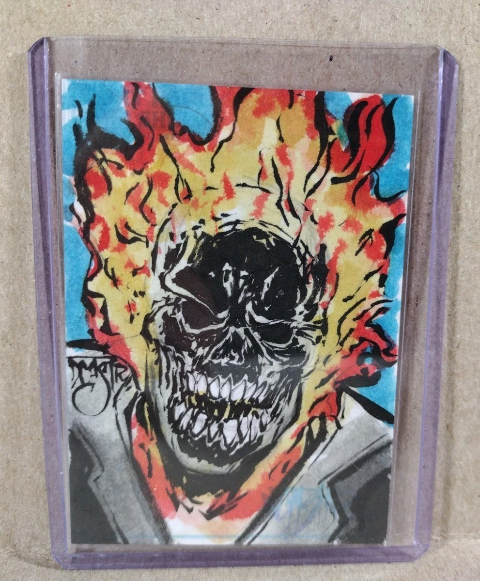 DCastr 2025 Front Row Card Show Exclusive Sketch Card W Original Ghost Rider Art