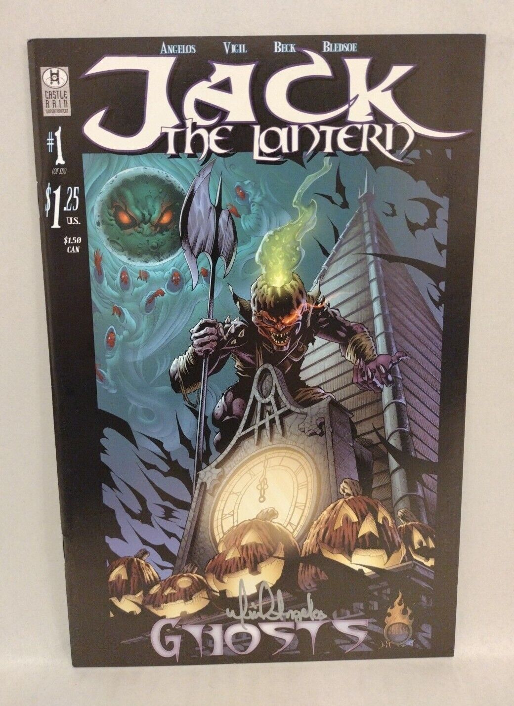 Jack The Lantern: Ghosts #1 (2006) Castle Rain Comic Signed Michael Angelos VF