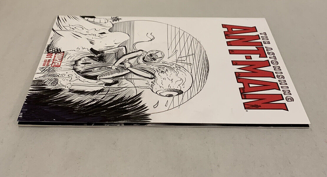 ANT-MAN, THE ASTONISHING #1 Blank Variant Cover Comic W Original Art Dave Castr