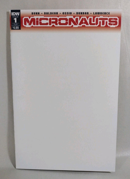 MICRONAUTS #1 (2016) IDW Blank Sketch Variant Subscription Cover D Comic New NM