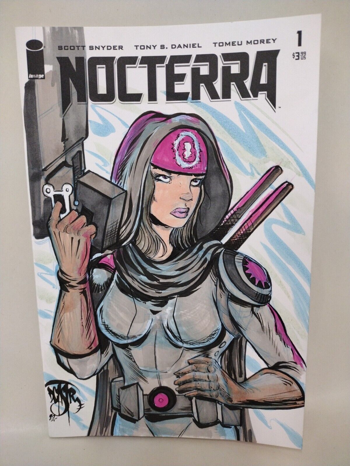 Nocterra #1 (2021) Blank Cover Image Comic W Original Dave Castr Art ARG COA