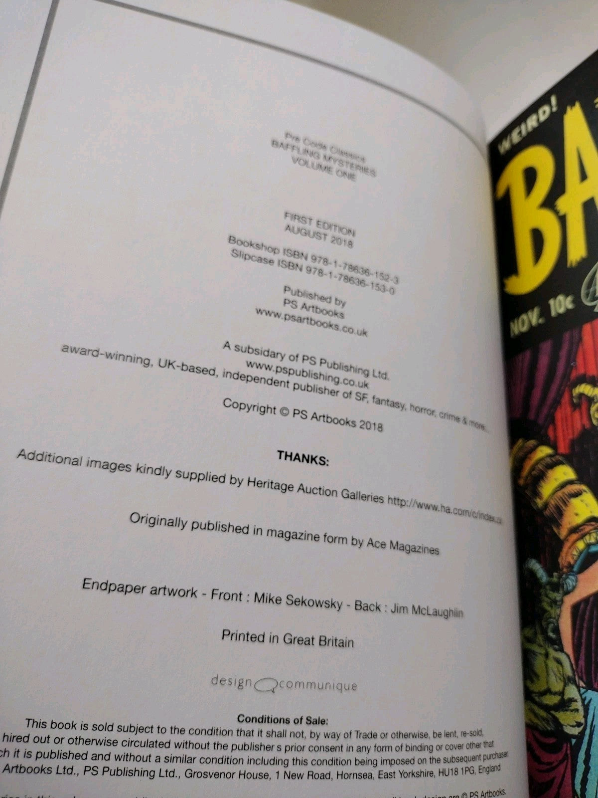 BAFFLING MYSTERIES VOL 1 Hardcover Comics SLIPCASE Edition Pre Code Classics NEW