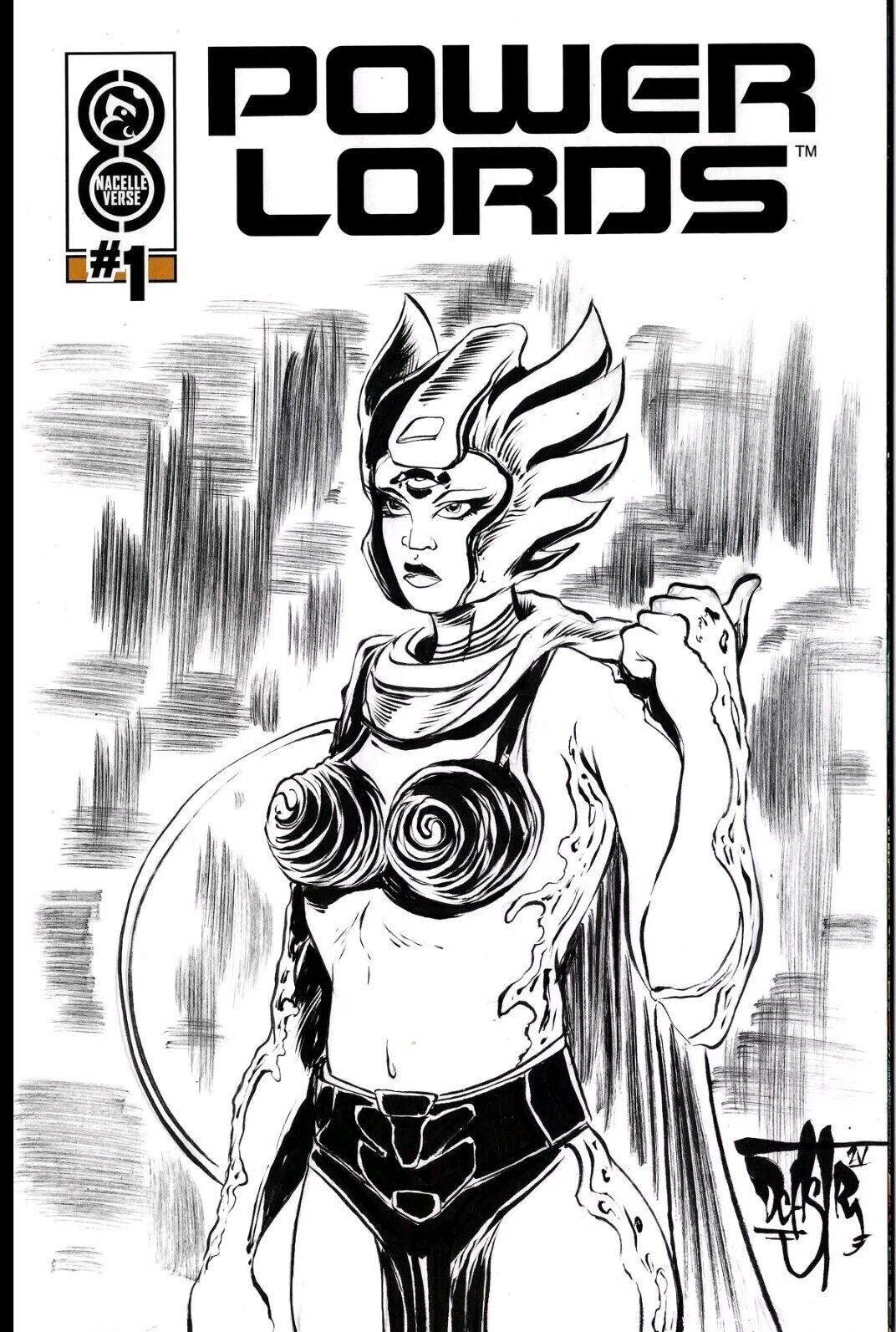 Power Lords #1 (2025) Oni Nacelleverse Sketch Cover W Original Dave Castr Art