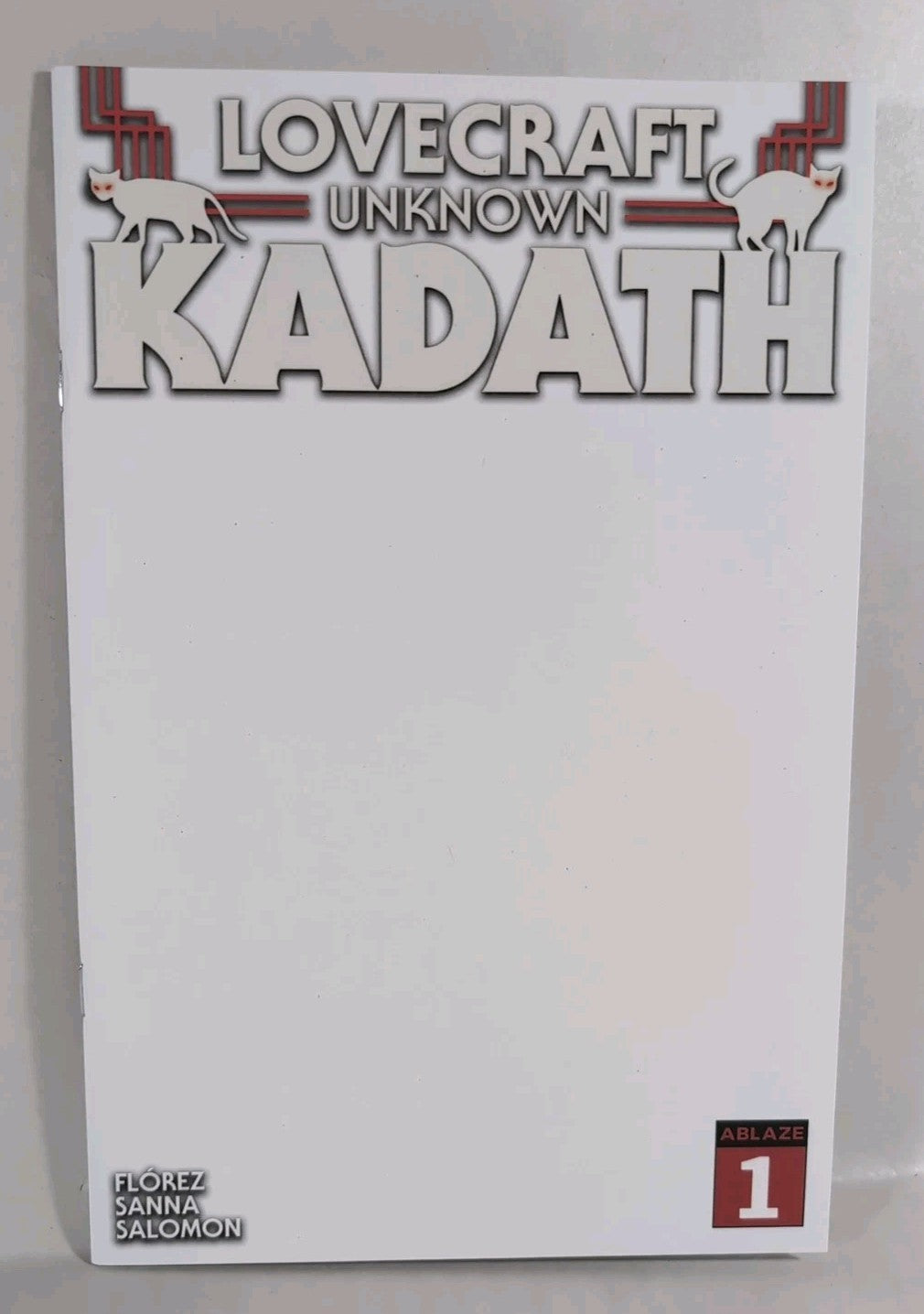 Lovecraft Unknown Kadath #1 (2022) Ablaze Comic Blank Sketch GID Variant Cover