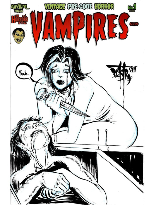 Vampires Halloween Special 1 (2021) Sketch Cover Variant W Original DCastr Art