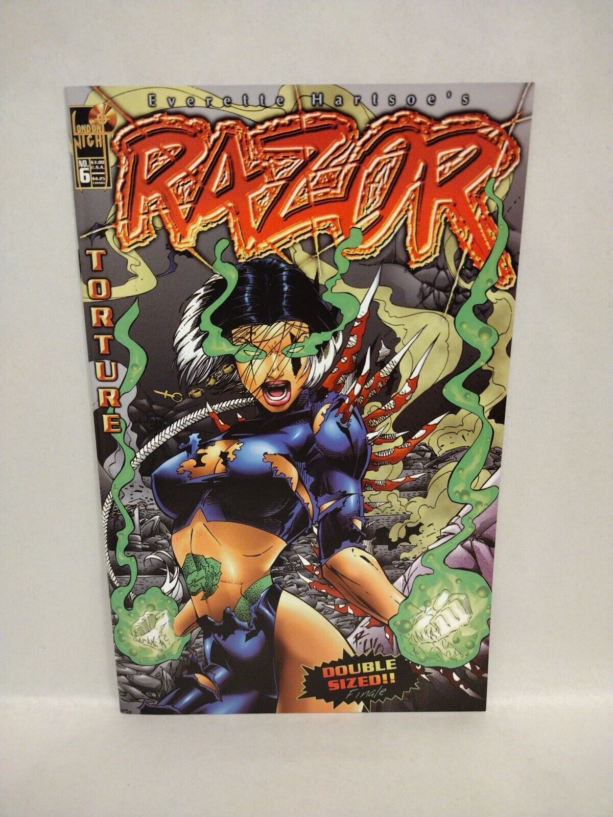 Razor Torture (1996) London Night Studios #1 2 3 4 5 6 + Kightshift #1 Comic Set