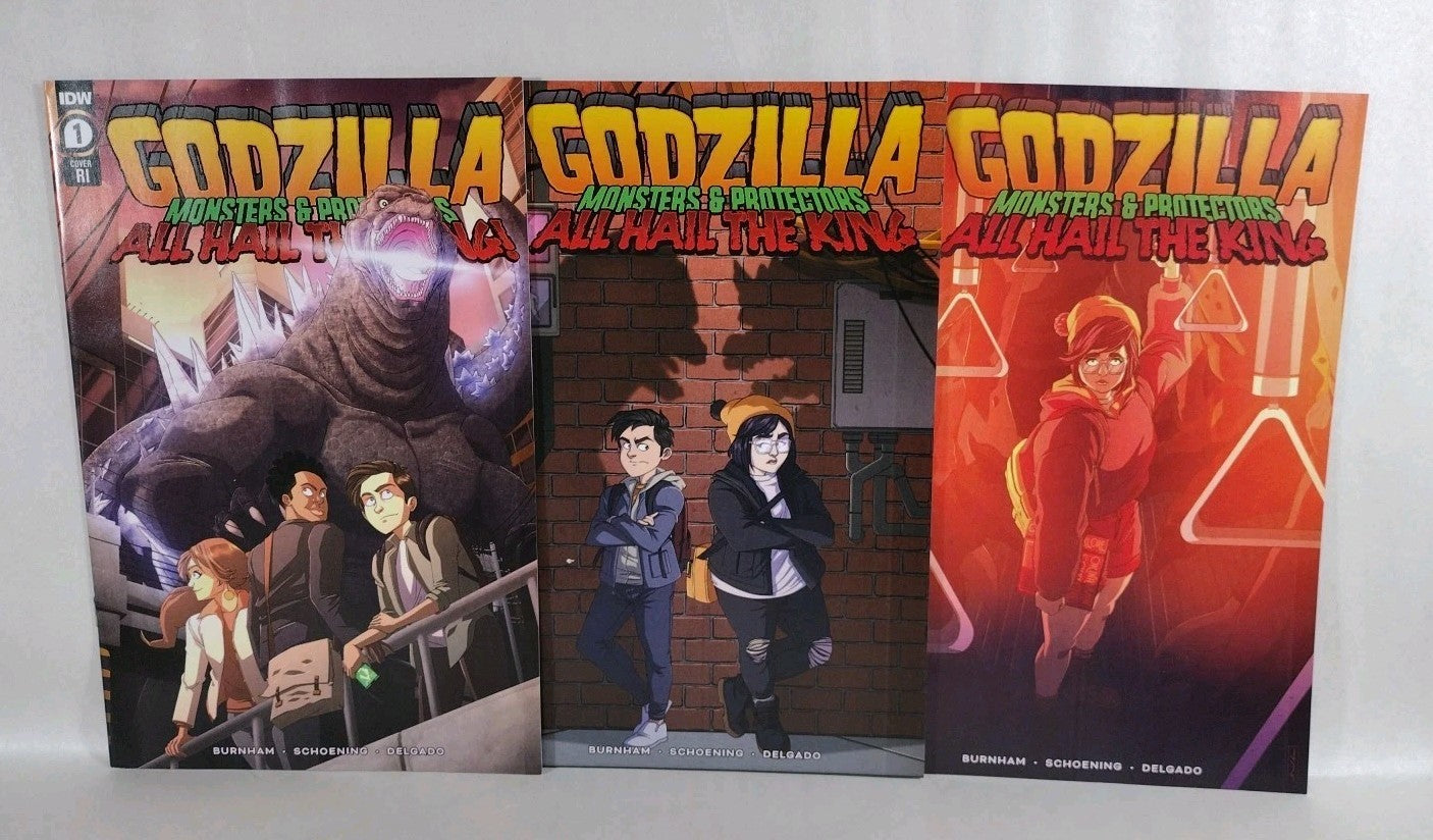 Godzilla Monsters + Protectors All Hail The King 2022 IDW 1:10 Variant Set 1 2 3