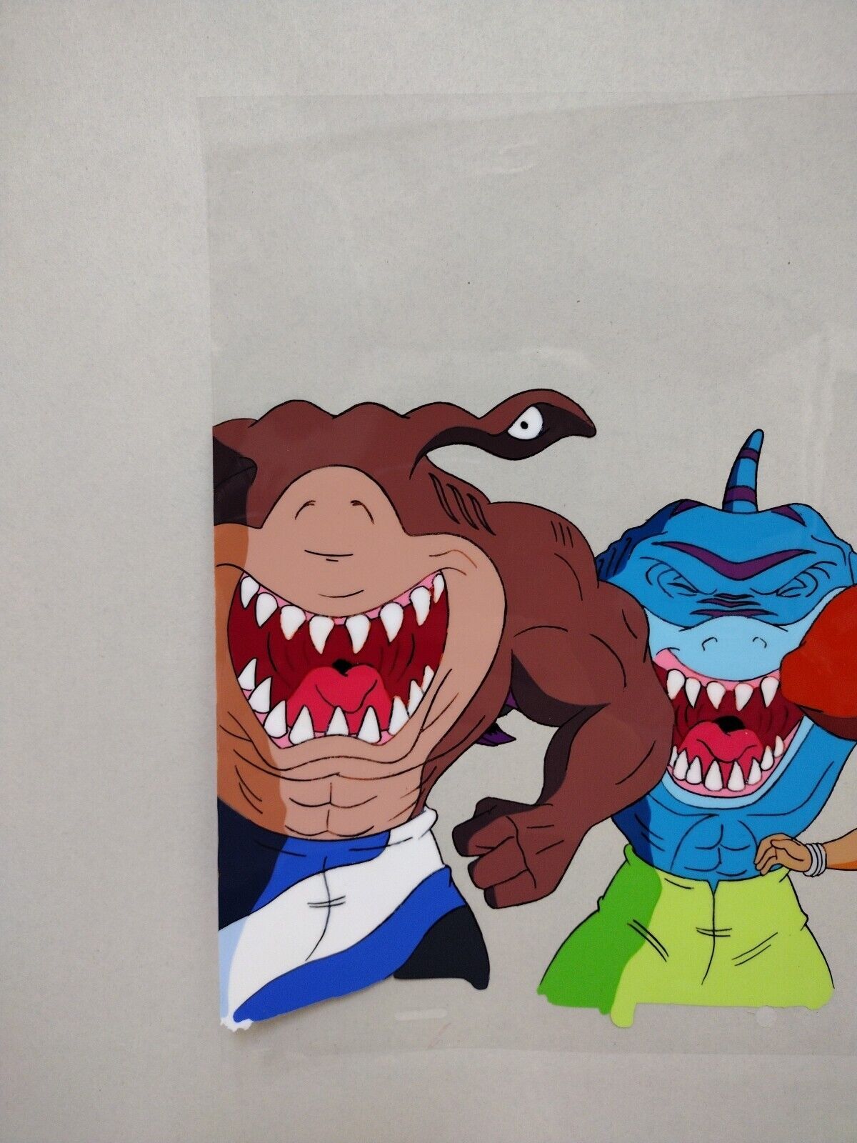 Street Sharks 1996 Original Animation Production Cel Slammu Streex Jab W Drawing