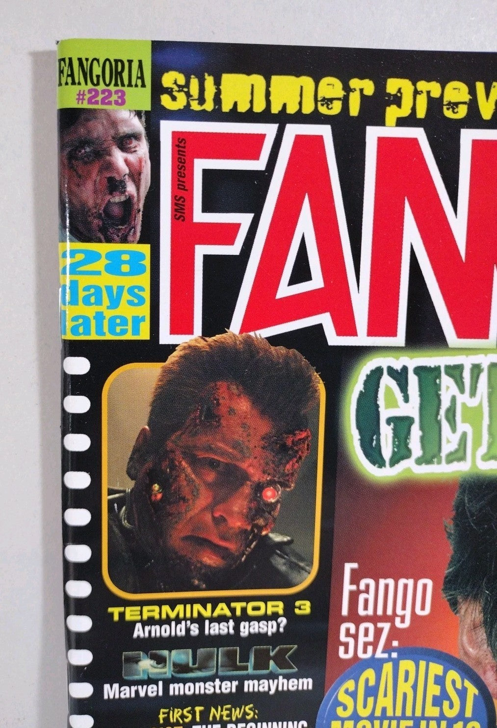 FANGORIA Magazine #223 (2003) T3 28 Days Later Hulk Exorcist Begining Eterna NM