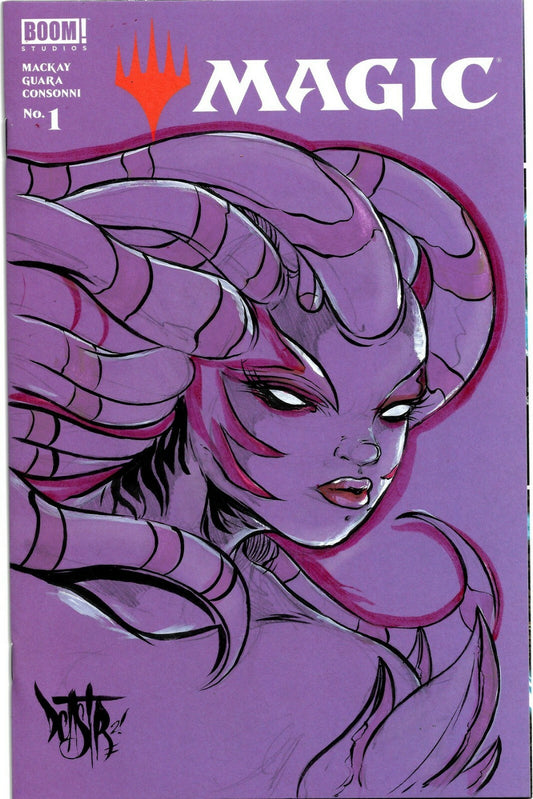 Magic #1 (2021)  Boom Sketch Cover Variant Comic W Original DCastr Art ARG MTG