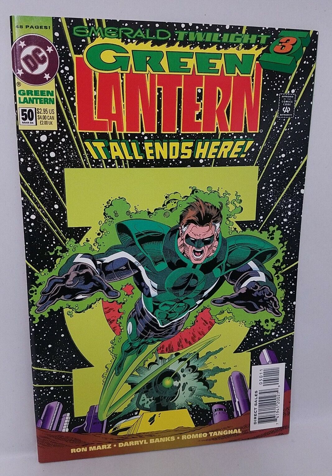 Green Lantern #50 (1994) 1st appearance Kyle Rayner Parallax Glow In The Dark