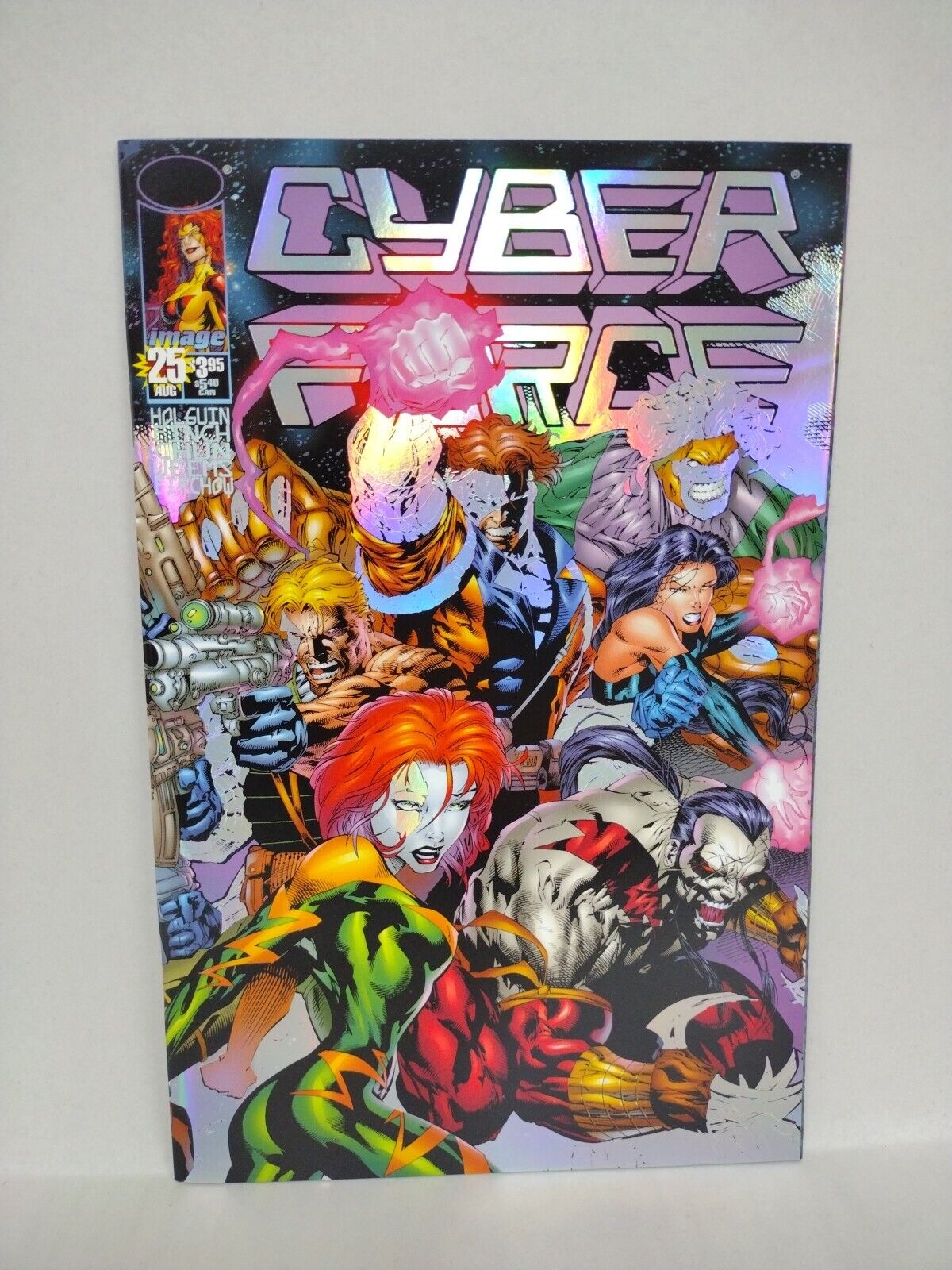 Cyberforce #25 (1996) Image Comic Variant Set Foil + Newsstand 1st Darkness Prev