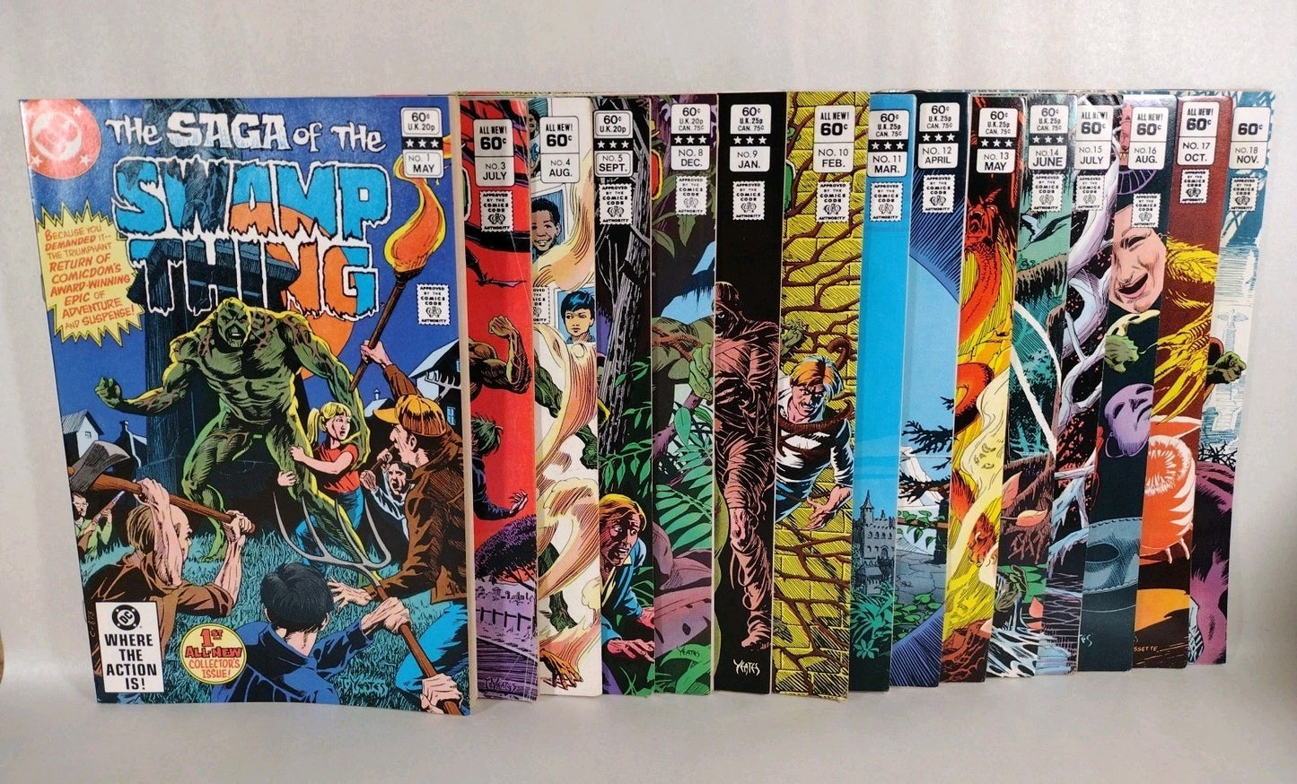 Saga Of The Swamp Thing (1982) DC Comic Lot 1 3-5 8-18 GD-VG