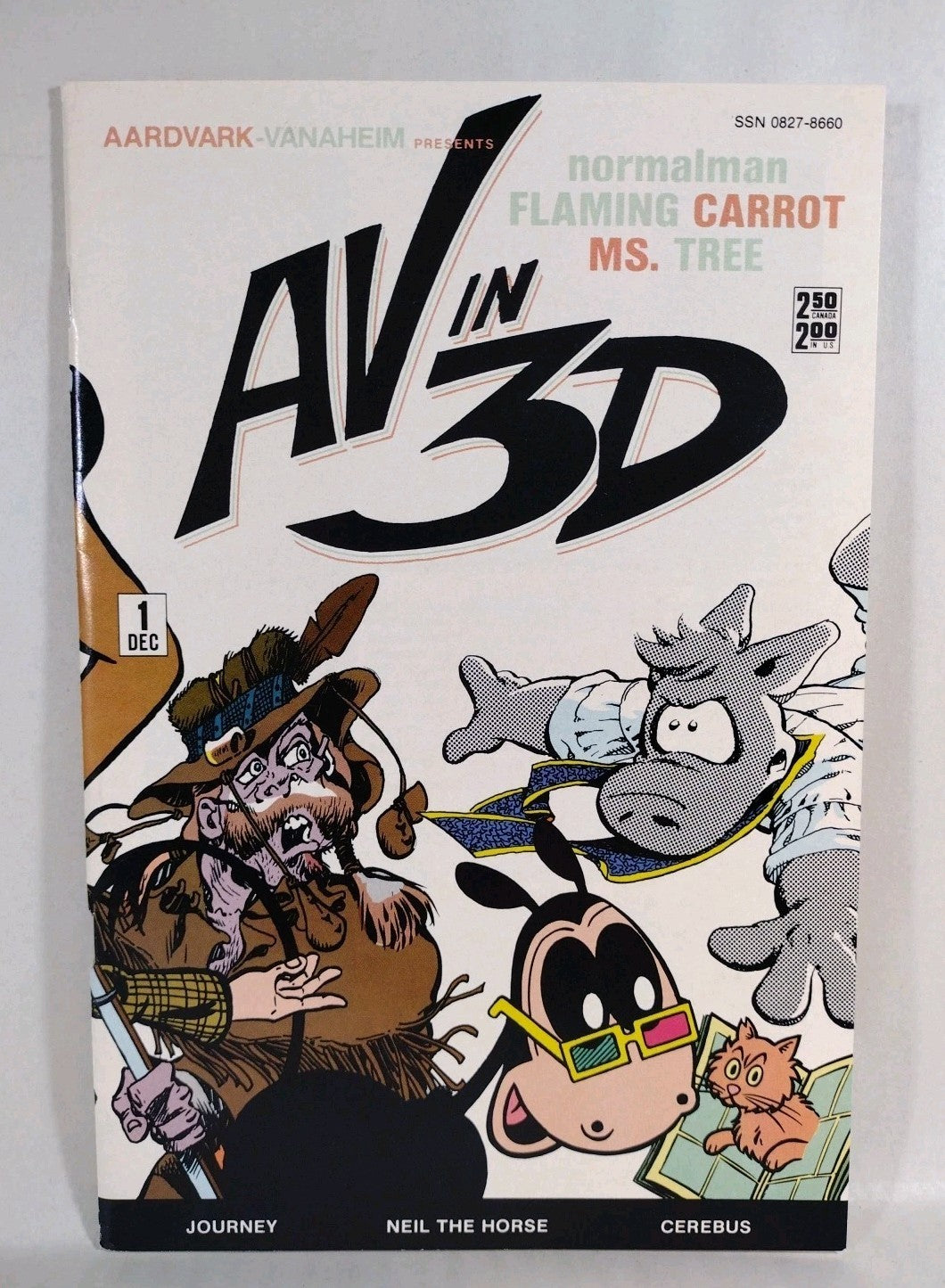 AV In 3-D #1 (1984) Aardvark Vanheim Signed Bob Burden Jim Valentino W Glasses