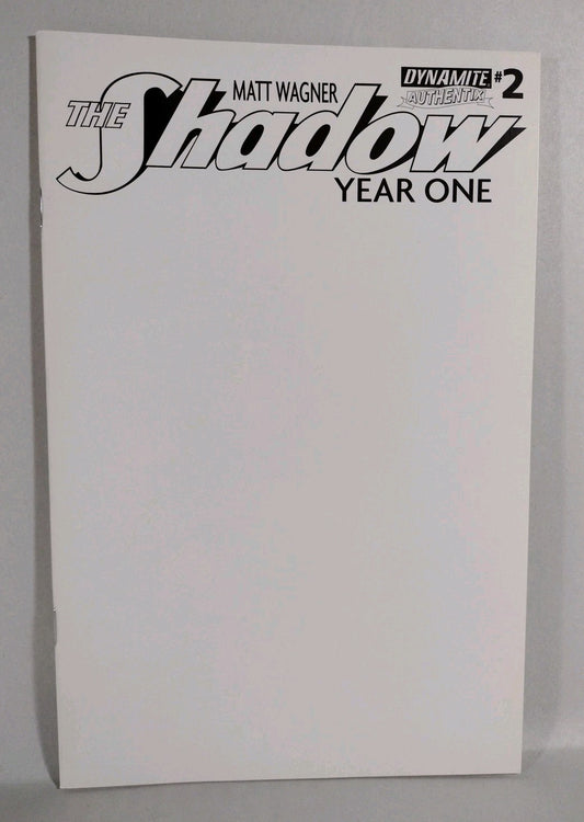 Shadow: Year One 2 (2013) Dynamite Blank Sketch Variant Cover Comic Wagner VF-NM