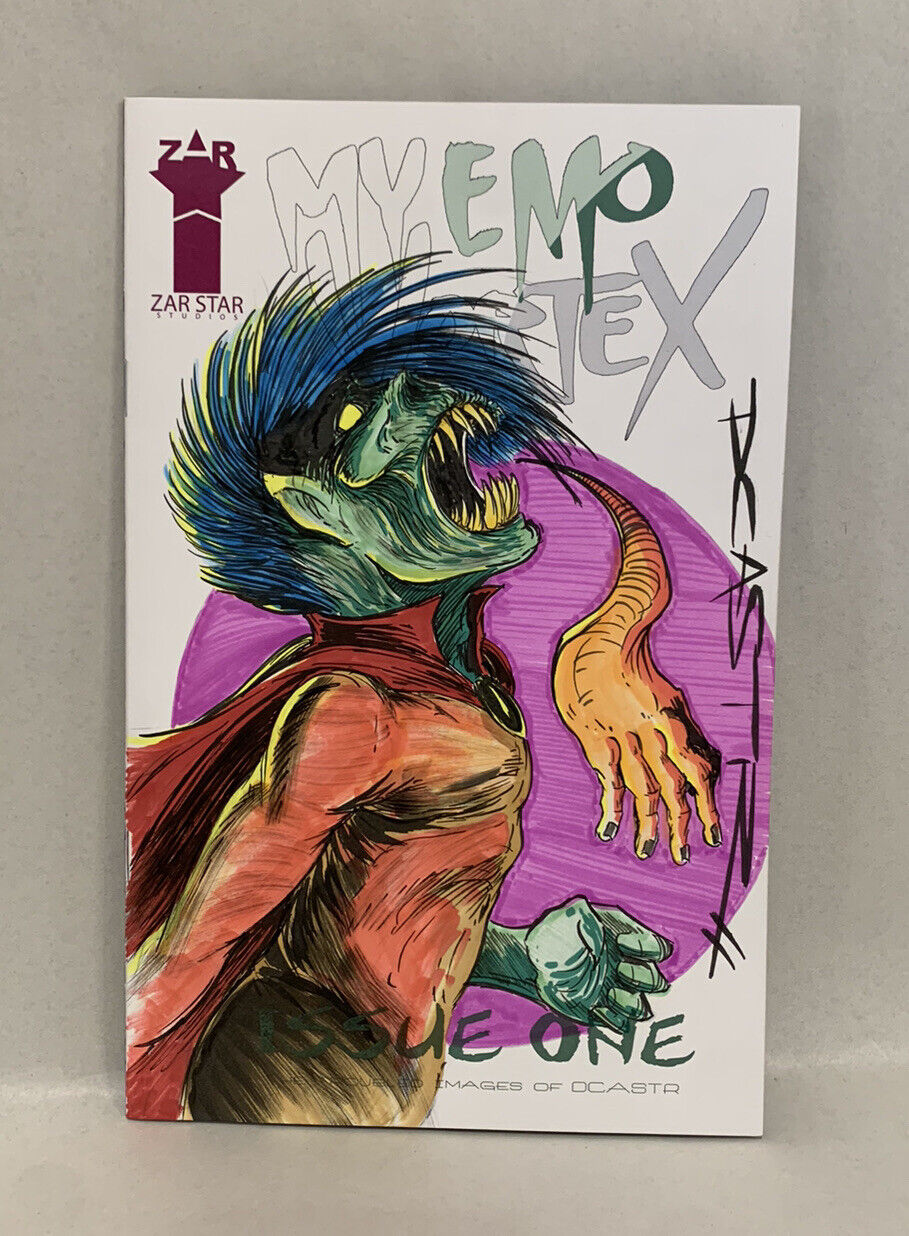 MY EMO VORTEX #1 Blank Variant Cover Comic 2016 W Original Art Dave Castr