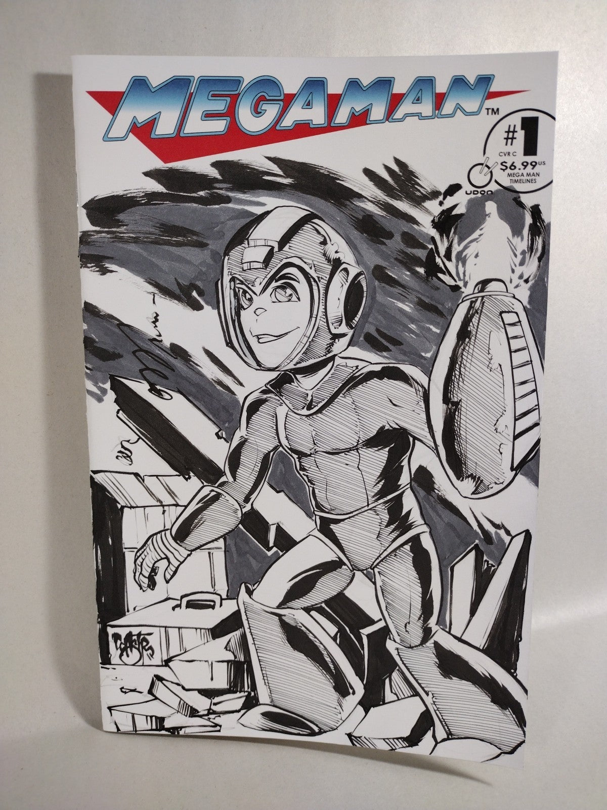MegaMan Timelines #1 (2025) Udon Capcom Sketch Cover Comic W Original DCastr Art