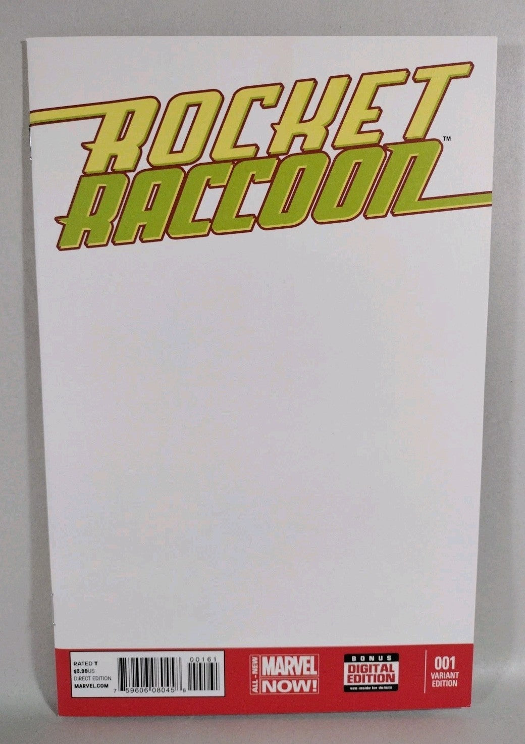 Rocket Raccoon #1 (2014) Marvel Blank Sketch Cover Comic Variant VF