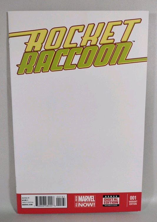 Rocket Raccoon #1 (2014) Marvel Blank Sketch Cover Comic Variant VF