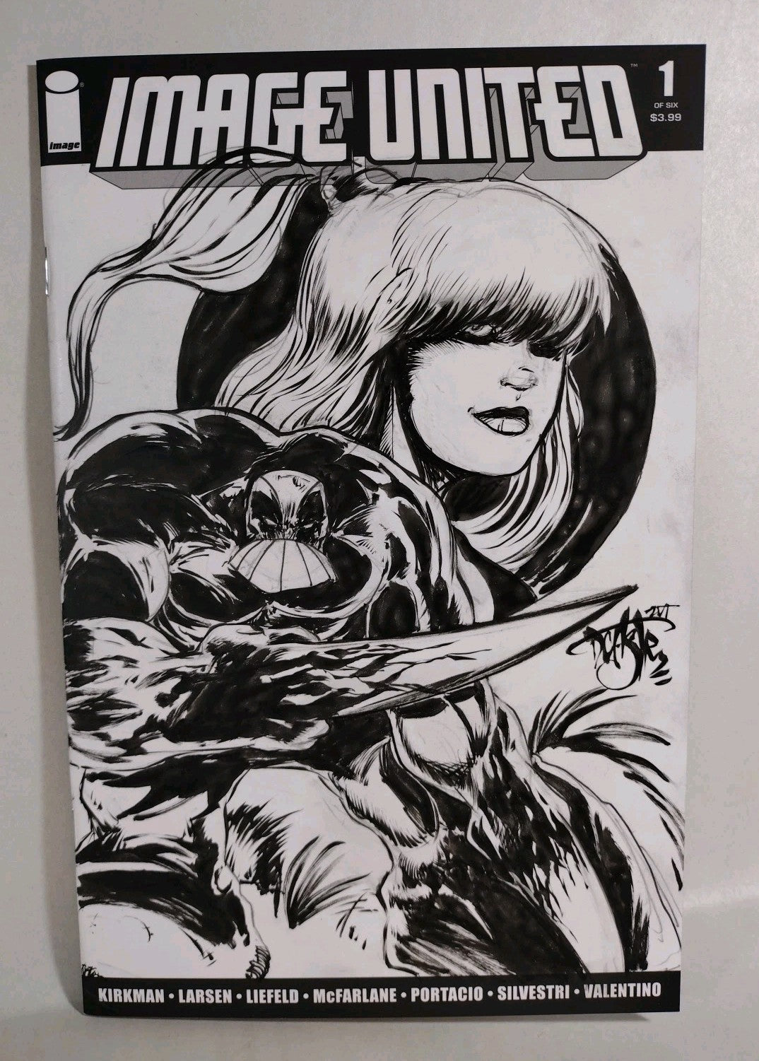 Image United #1 (2009) Sketch Cover Variant Comic W Original Dave Castr Maxx Art