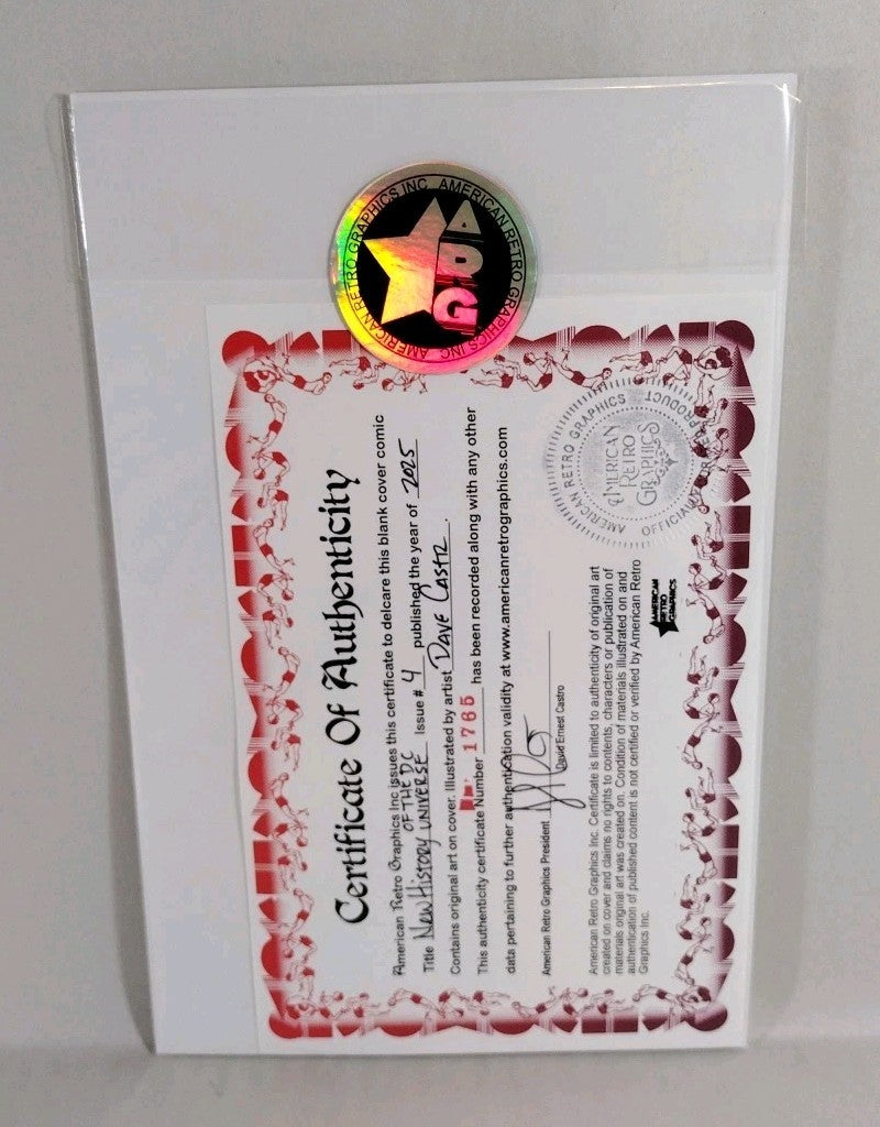 New History Of The DC Universe #4 Sketch Cover Var Comic W Original DCastr Art