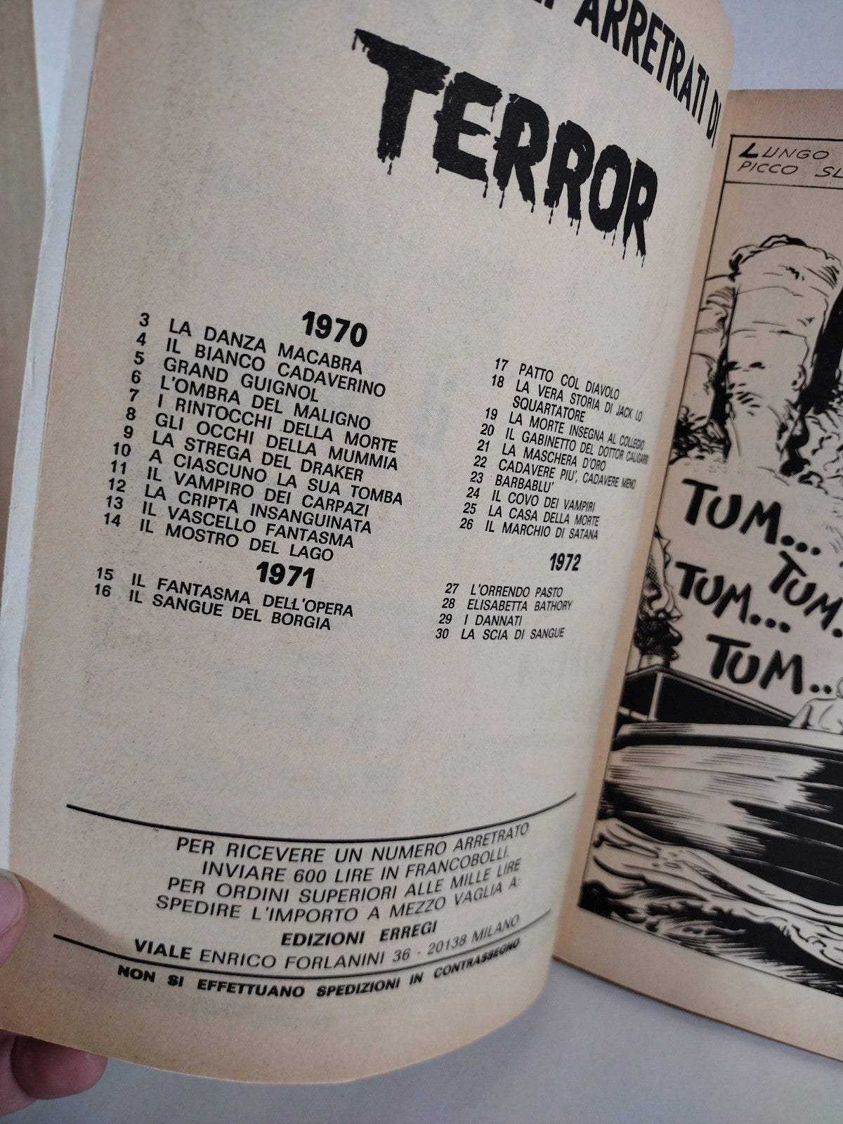 Terror #31 Baron Blood (1972) Elvipress Italian Text Vampire Horror Comic
