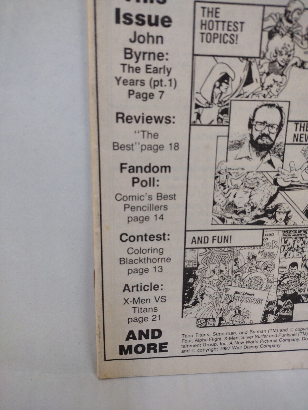 Fan Connection Special #1 (1987) Milky Way Graphics Fanzine John Byrne VF/NM