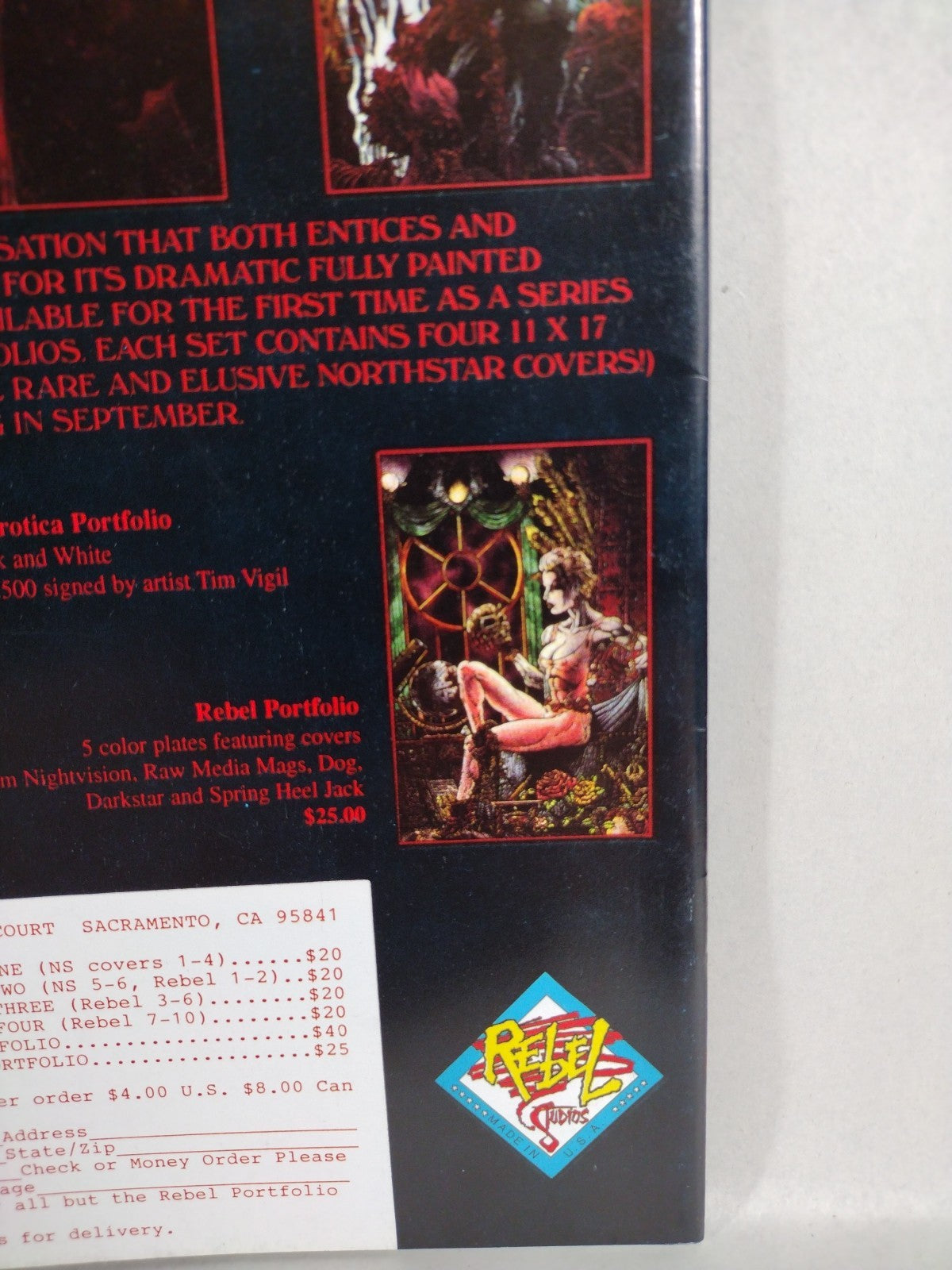 FAUST LOVE OF THE DAMNED Act 11 (1995) Rebel Studios Comic Vigil Quinn VF