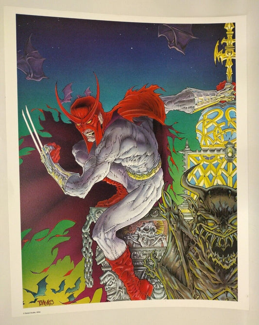 Large Faust Print 20x16" Original Rebel Studios (1994) Tim Vigil Art Hi Quality