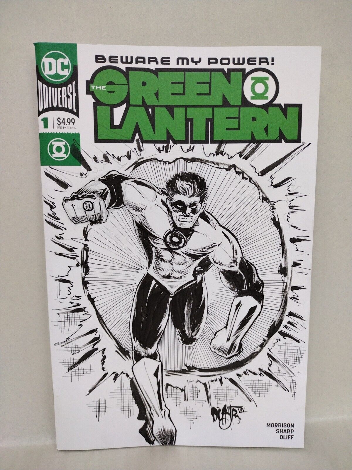 Green Lantern #1 (2019) DC Comic Sketch Variant W Original Dave Castr Art