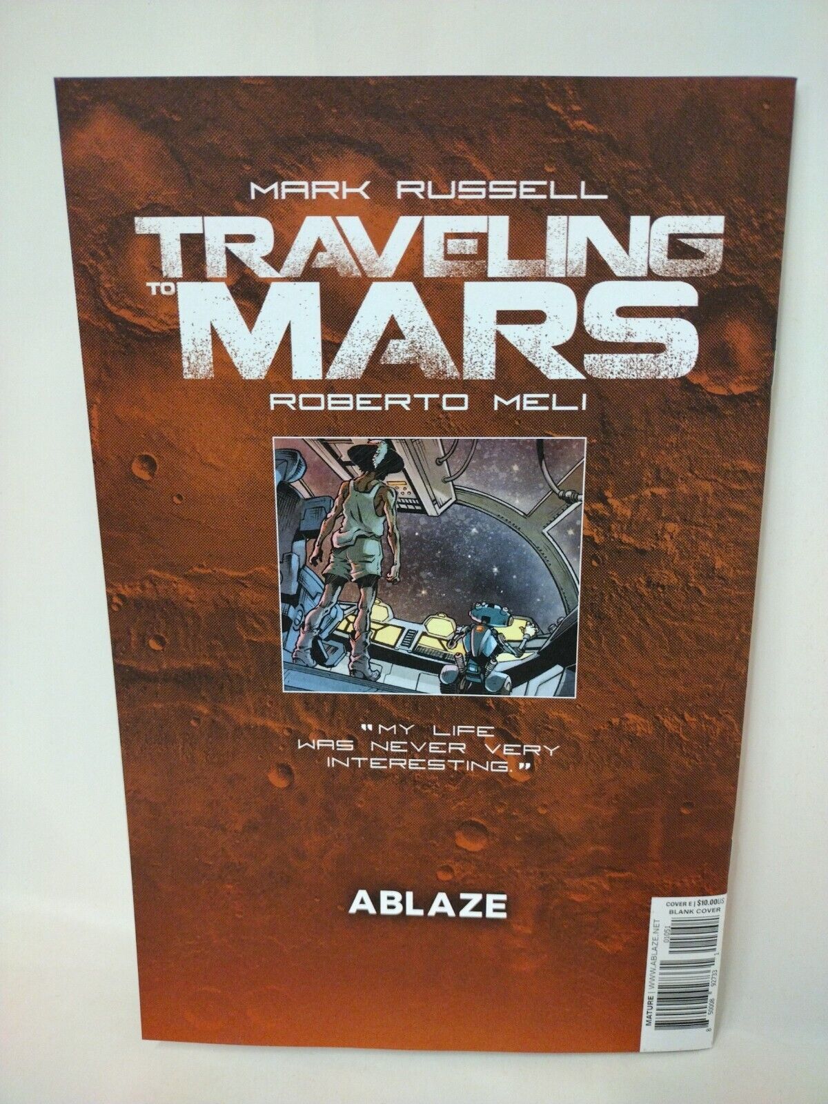 Traveling To Mars #1 Ablaze Comic Blank Cover w Original Dave Castr Art ARG