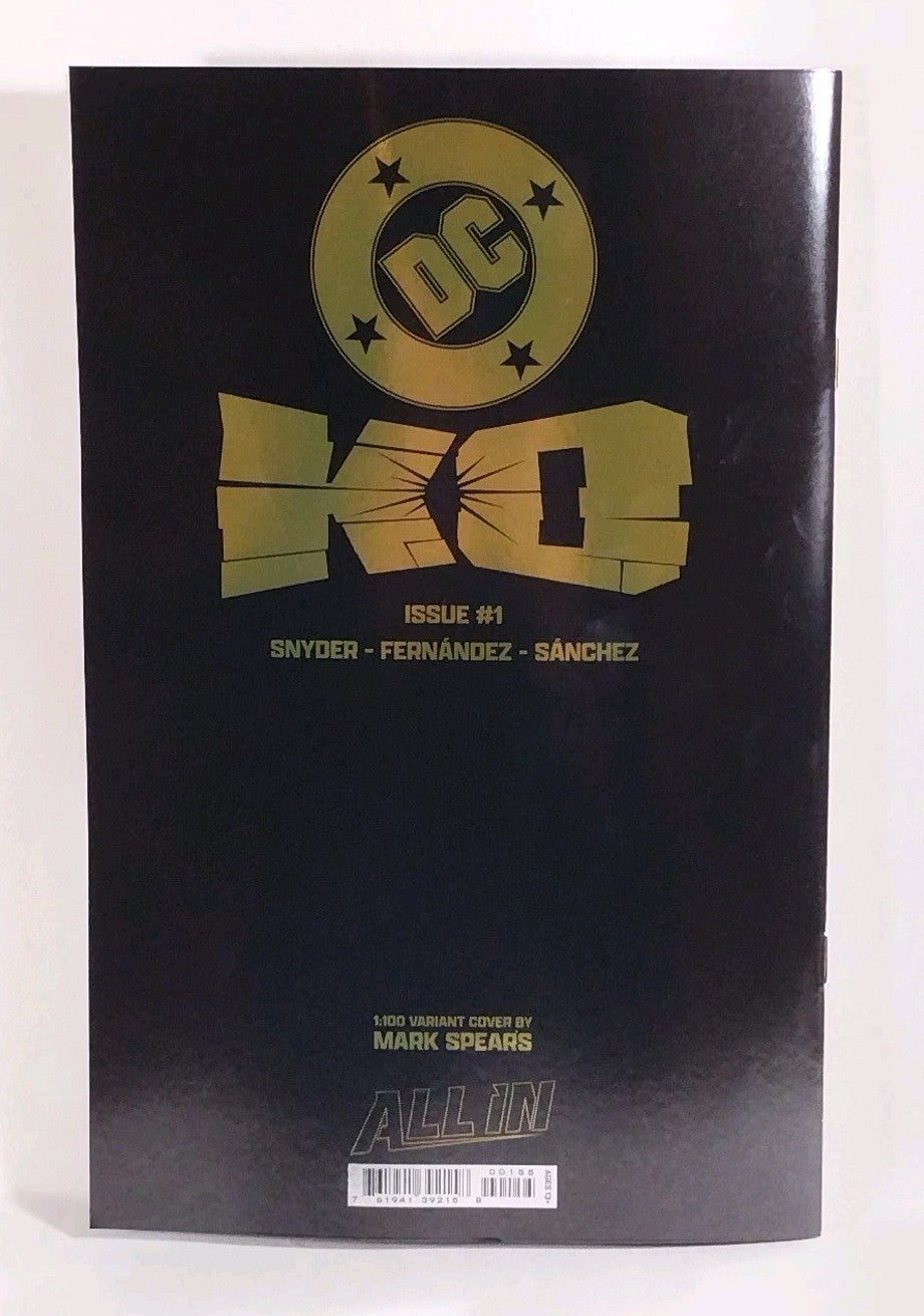 DC KO #1 (2025) DC Comic 1:100 Mark Spears Gold Foil Variant NM