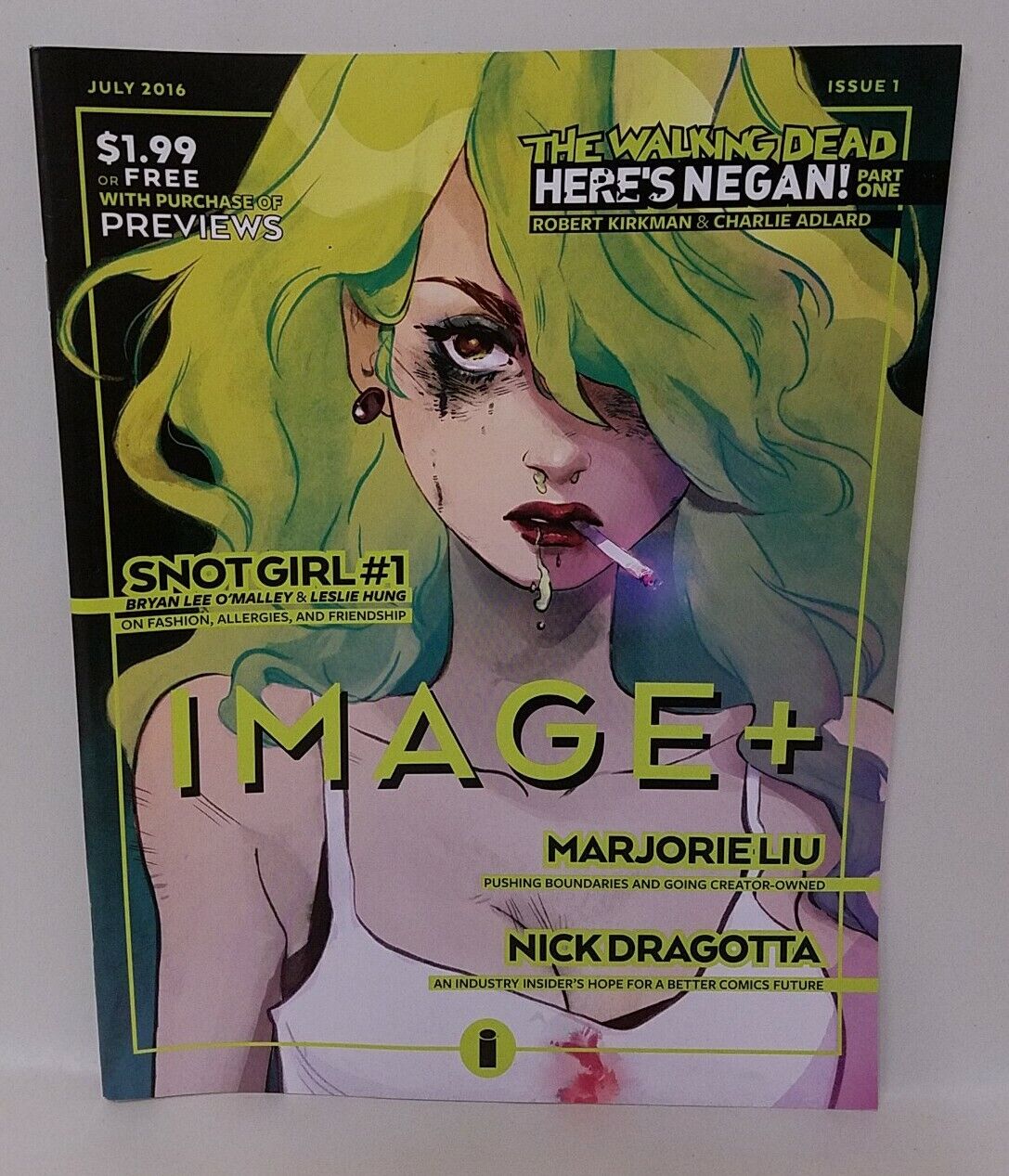 Image+ Plus 1 Magazine (2016) Walking Dead Here's Negan Origin Story Snot Girl