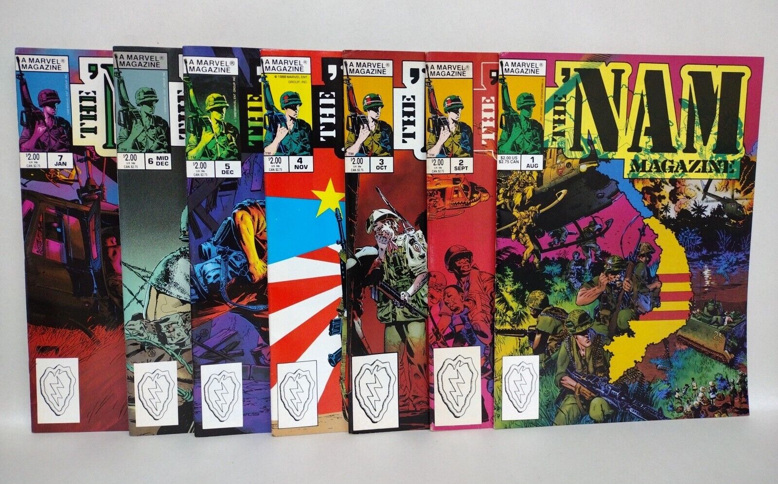 The NAM Magazine (1988) Marvel Comic Lot Set #1 2 3 4 5 6 7 Michael Golden VF