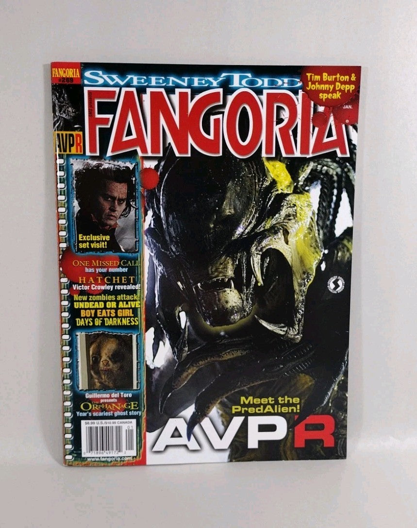FANGORIA Magazine #269 (2007) Sweeney Todd AVPR Hatchet Orphanage NM