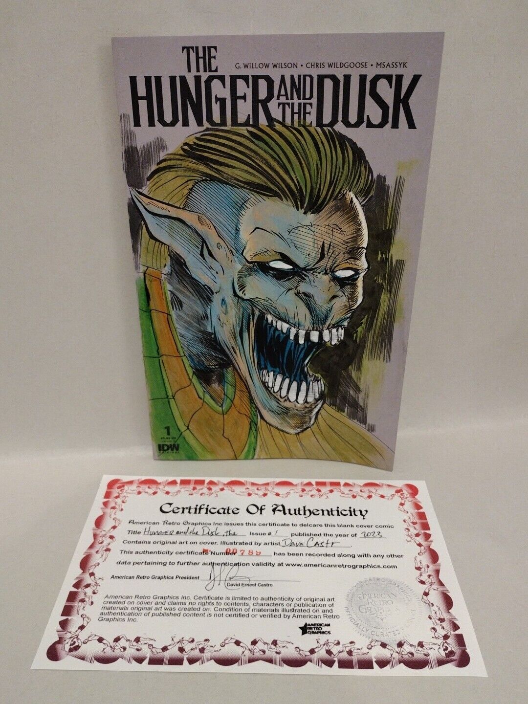 Hunger And The Dusk #1 (2023) IDW Sketch Variant Cover Comic W Original Art COA