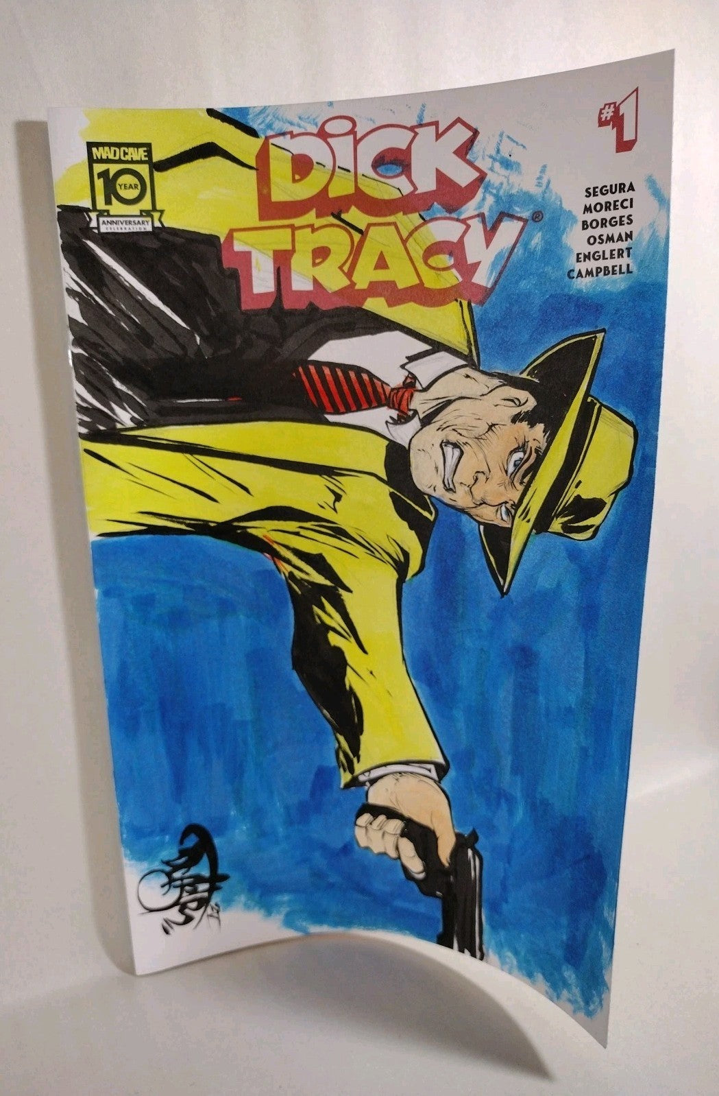 Dick Tracy #1 (2024) Mad Cave Comic Sketch Cover Variant W Original DCastr Art